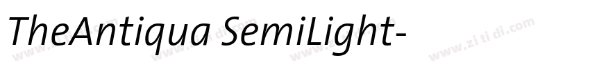 TheAntiqua SemiLight字体转换